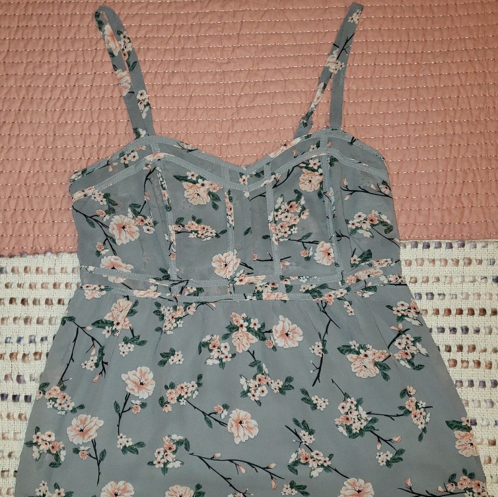 Torrid Grey Floral Babydoll
